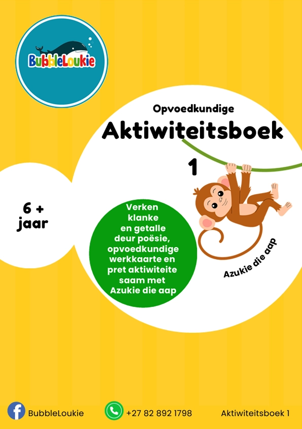 Azukie die Aap – Afrikaans Activity Book for Kids 6+ | R25