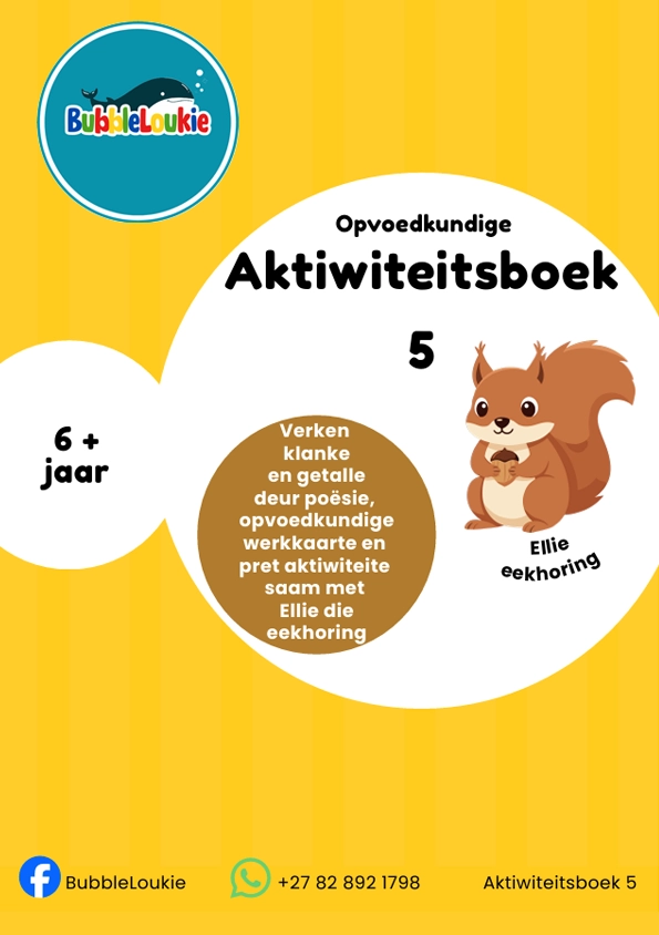 Ellie die Eekhoring – Afrikaans Activity Book 6+ | R25